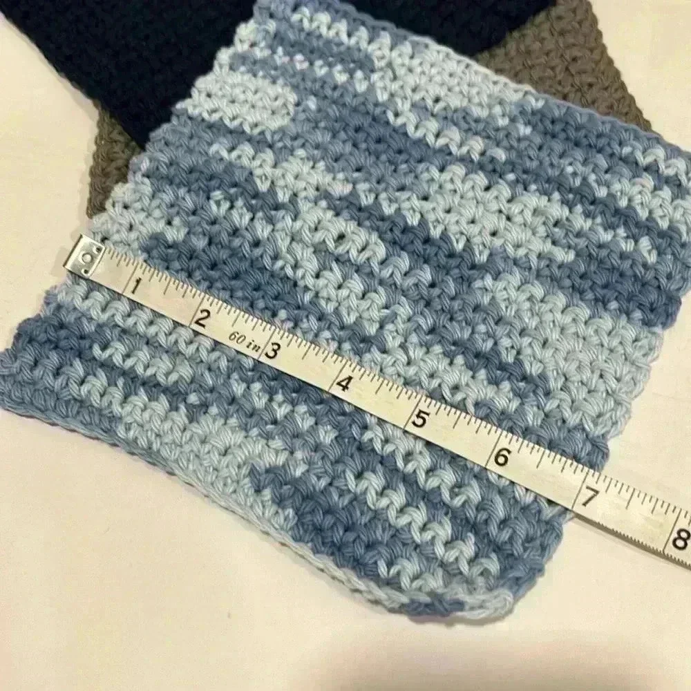 Hand Crocheted Washcloth/Dishcloth - Set of 3